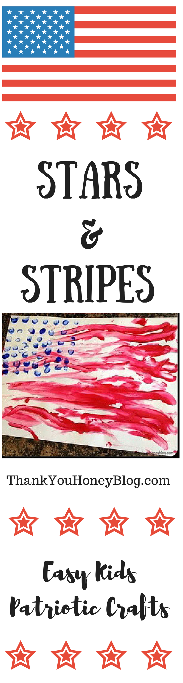 Stars & Strips, 4th of July, Labor Day, Kids, Crafts, Memorial Day Craft, Kids craft, Fingerprints, Kids Fingerprint Patriotic Craft, DIY, Star Stripes