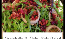 Roasted Portobello and Baby Kale Salad