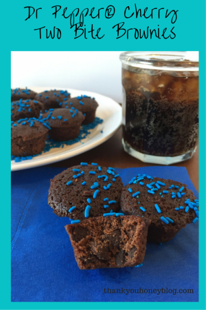 Dr Pepper® Cherry Two Bite Brownies #ShareFunshine #ad