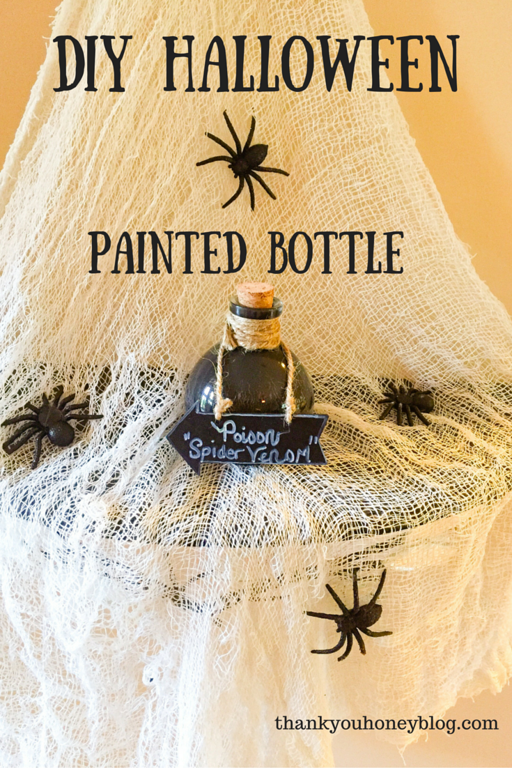 DIY Halloween Painted Bottle