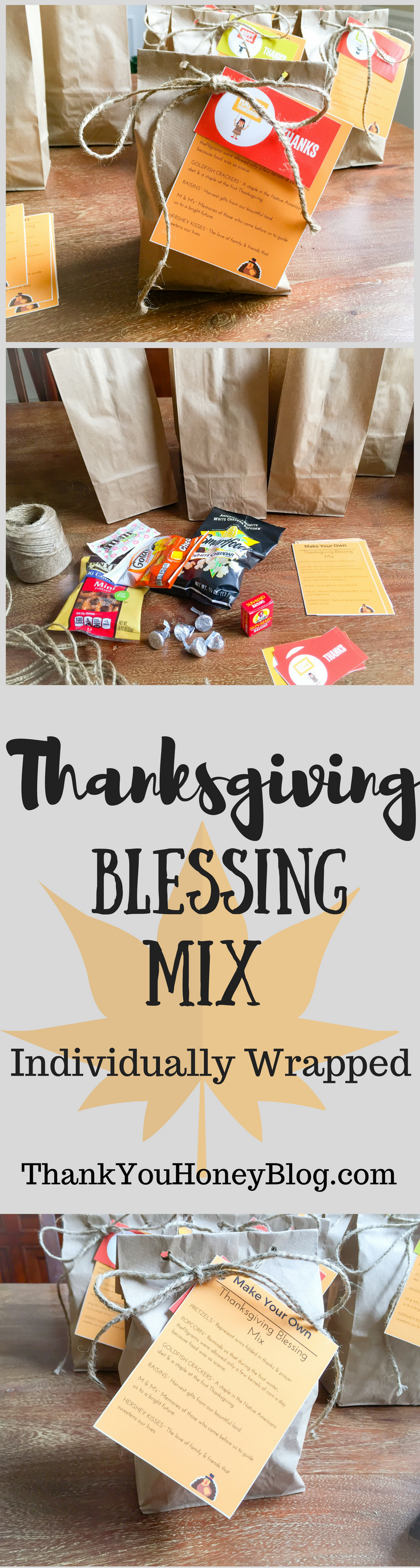 Thanksgiving Blessing Mix Individually Wrapped
