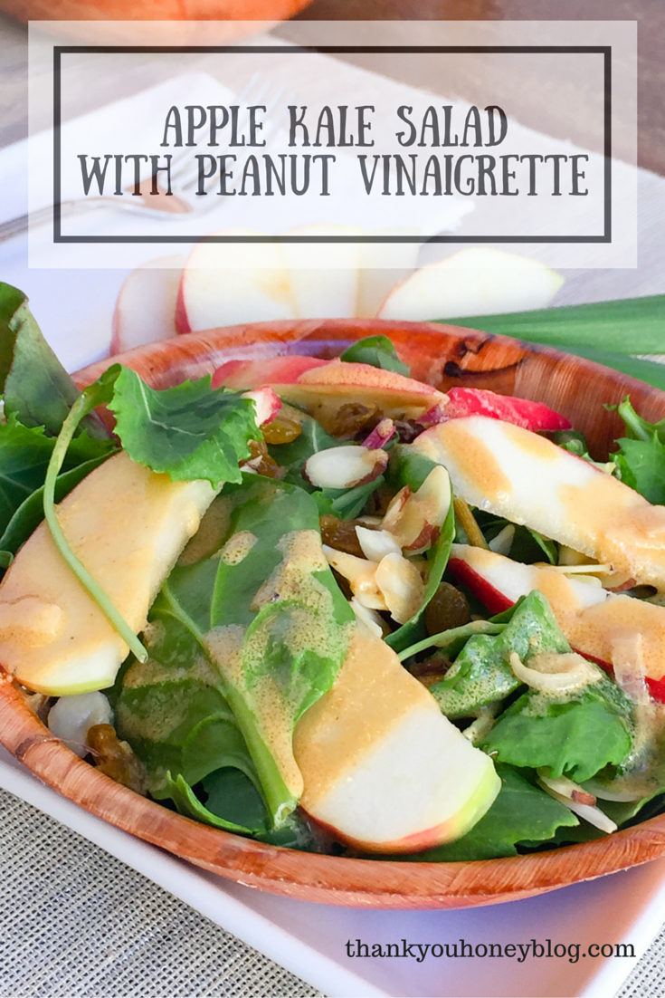 Apple Kale Salad With Peanut Vinaigrette #StartWithJifPowder #ad