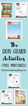 The Lion Guard Activities {Free Printables}