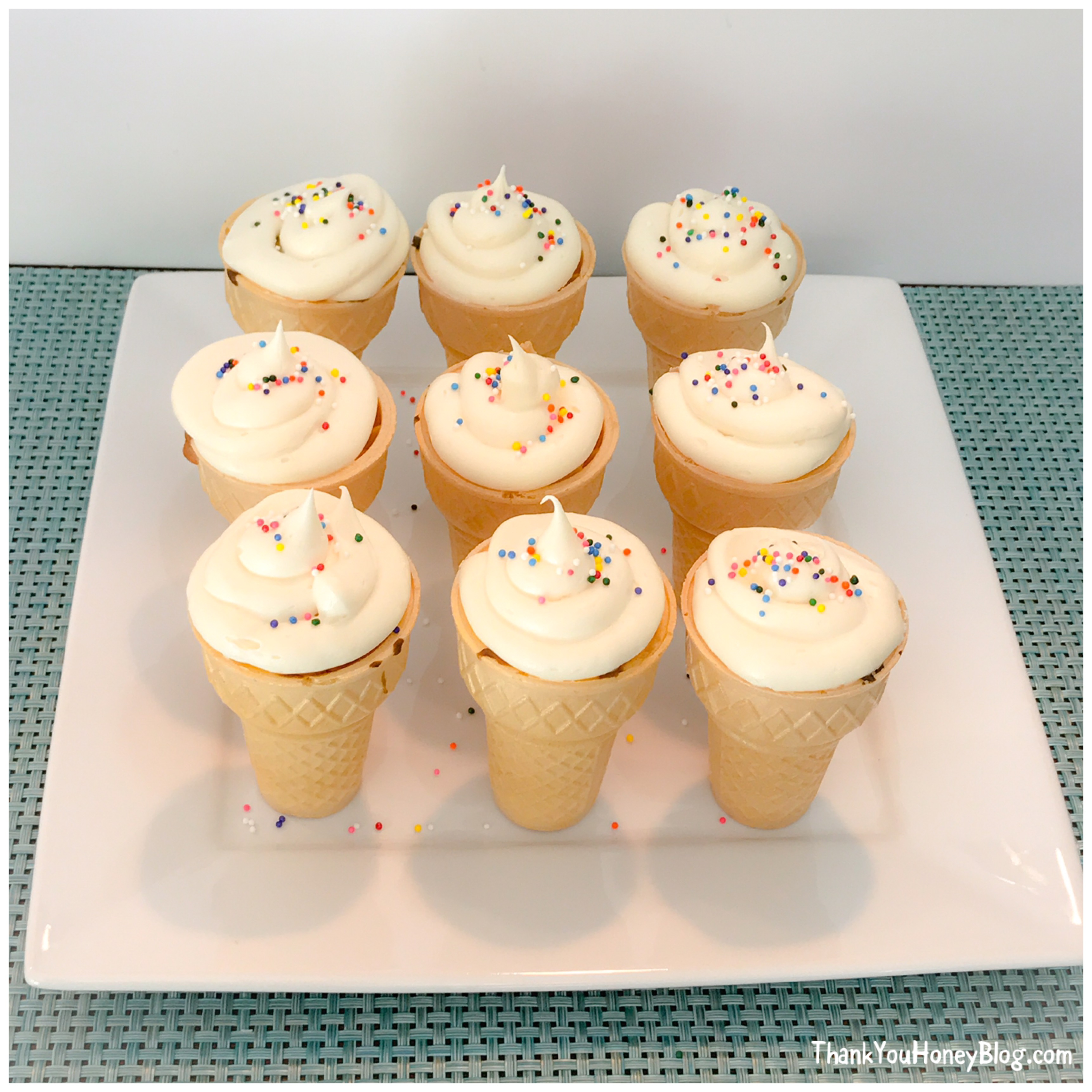 Cupcake Cones, Recipe, Dessert, Simple Recipe, Cupcake Cones, Treat, Summer, Cupcakes, Ice Cream Cones, ThankYouHoneyBlog.com, #TreatYourselfToSummer #ad