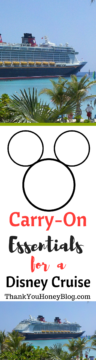 Carry- On Essentials for a Disney Cruise
