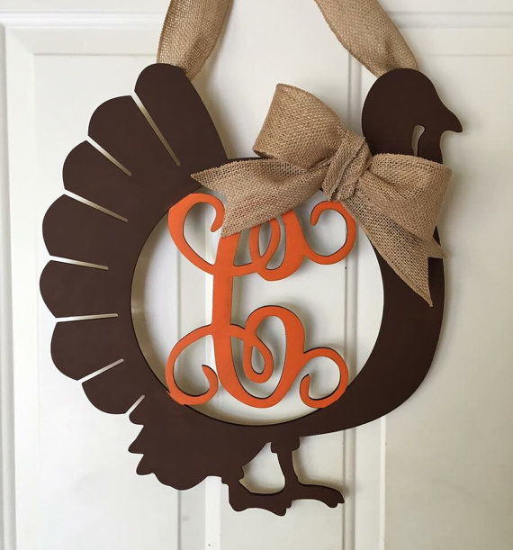 Monogram Turkey Door Hanger