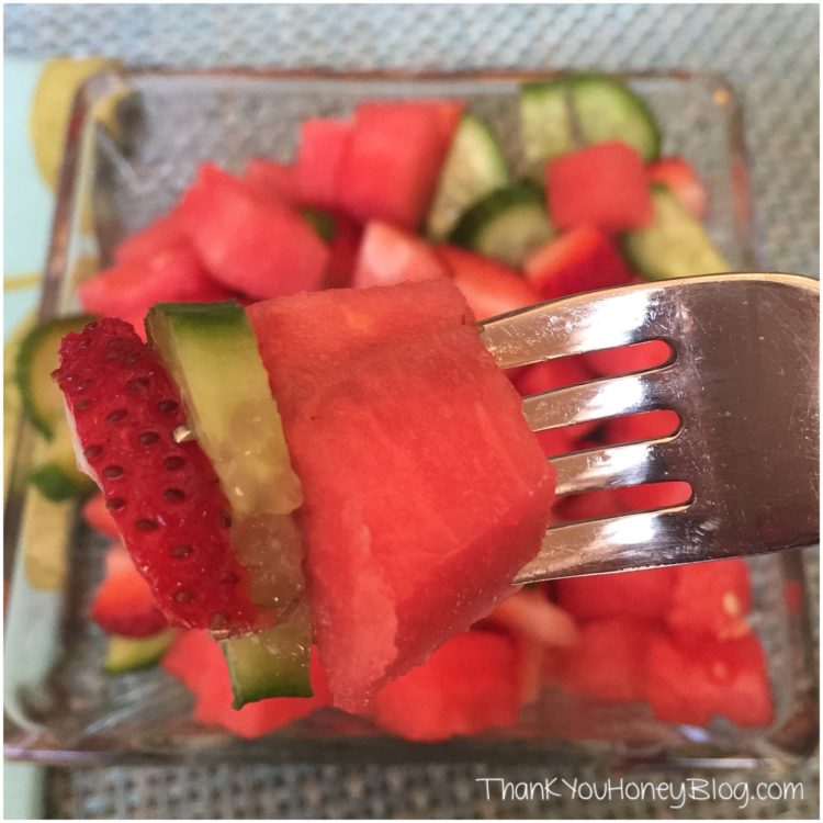 Watermelon, Strawberry & Cucumber Salad #FreschEats #CollectiveBias 