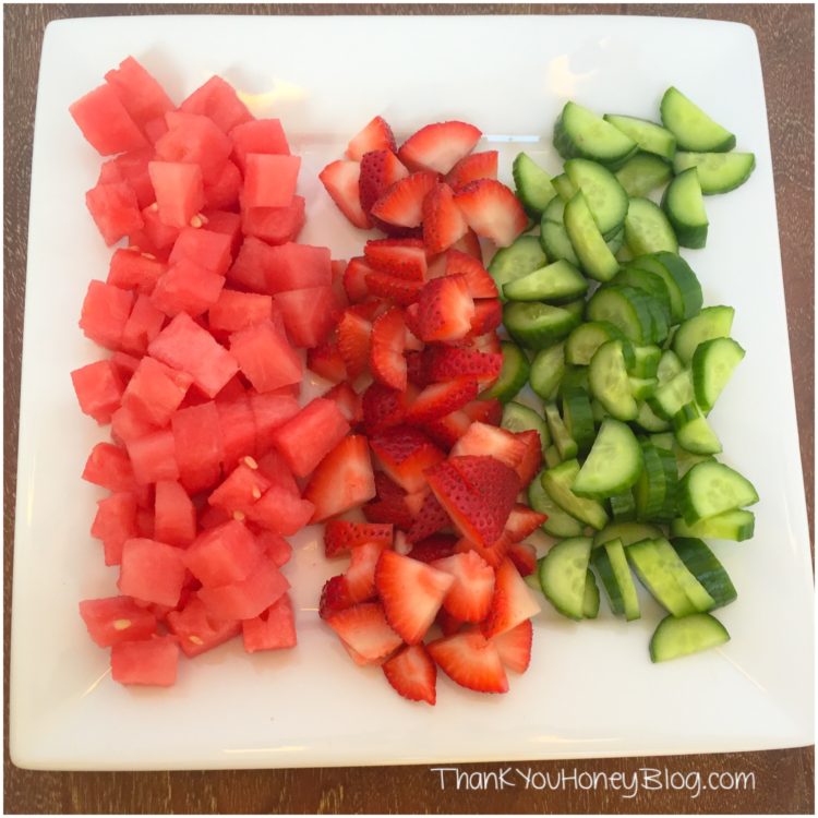 Watermelon, Strawberry & Cucumber Salad #FreschEats #CollectiveBias