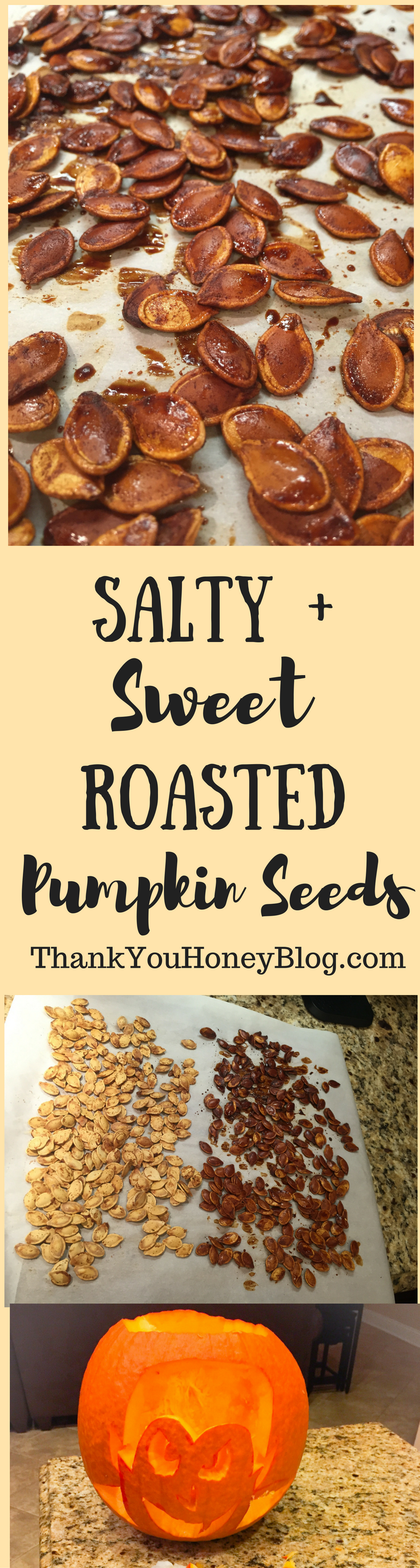 Salty Sweet Roasted Pumpkin Seeds