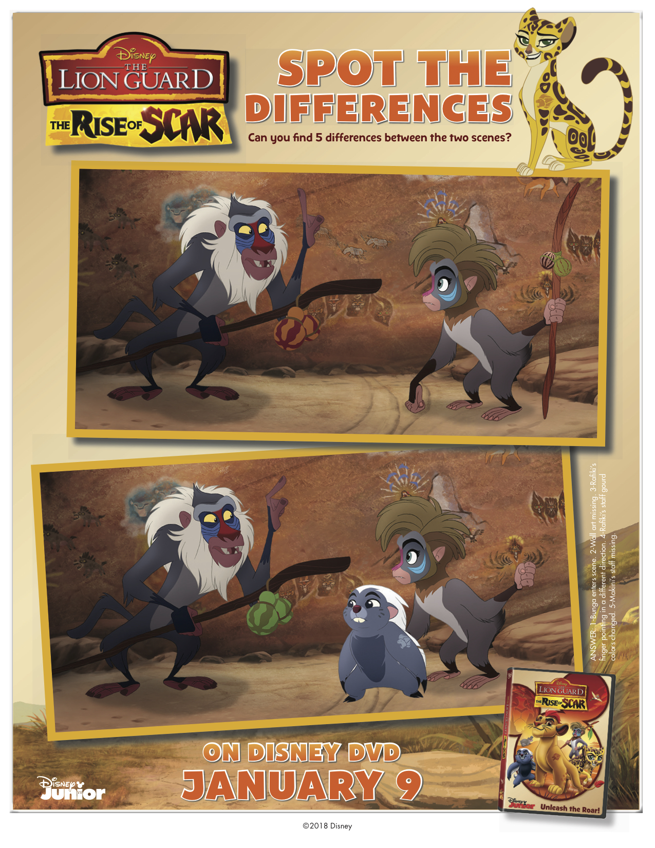 Disney The Lion Guard- The Rise of Scar Spot the Differences